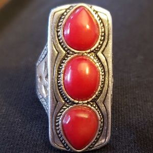 Silpada Three-Stone Sterling Silver Ring